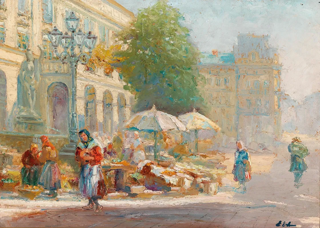 Market In Lviv Wall Art by Erno Erb - High-Resolution Digital Print