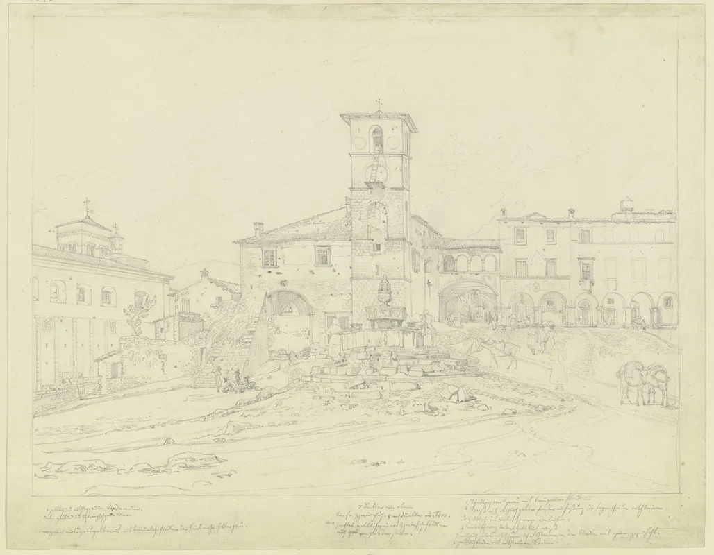 Marktplatz Von Civita Ducale In Den Abruzzen