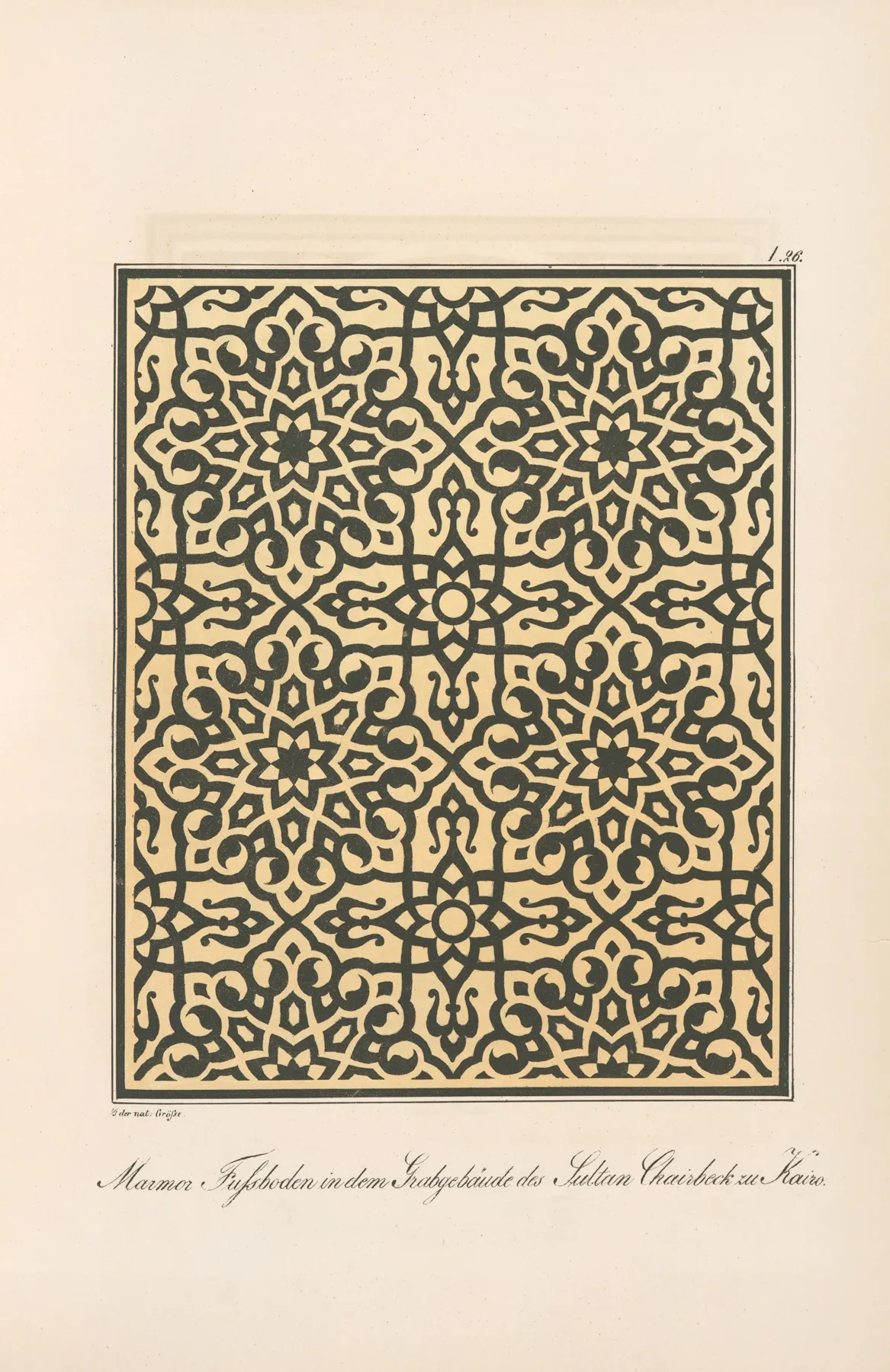 Marmor Fufsboden In Dem Grabgebaude Des Sultan Chairbeck Zu Kairo Wall Art by Friedrich Maximilian Hessemer - High-Resolution Digital Print