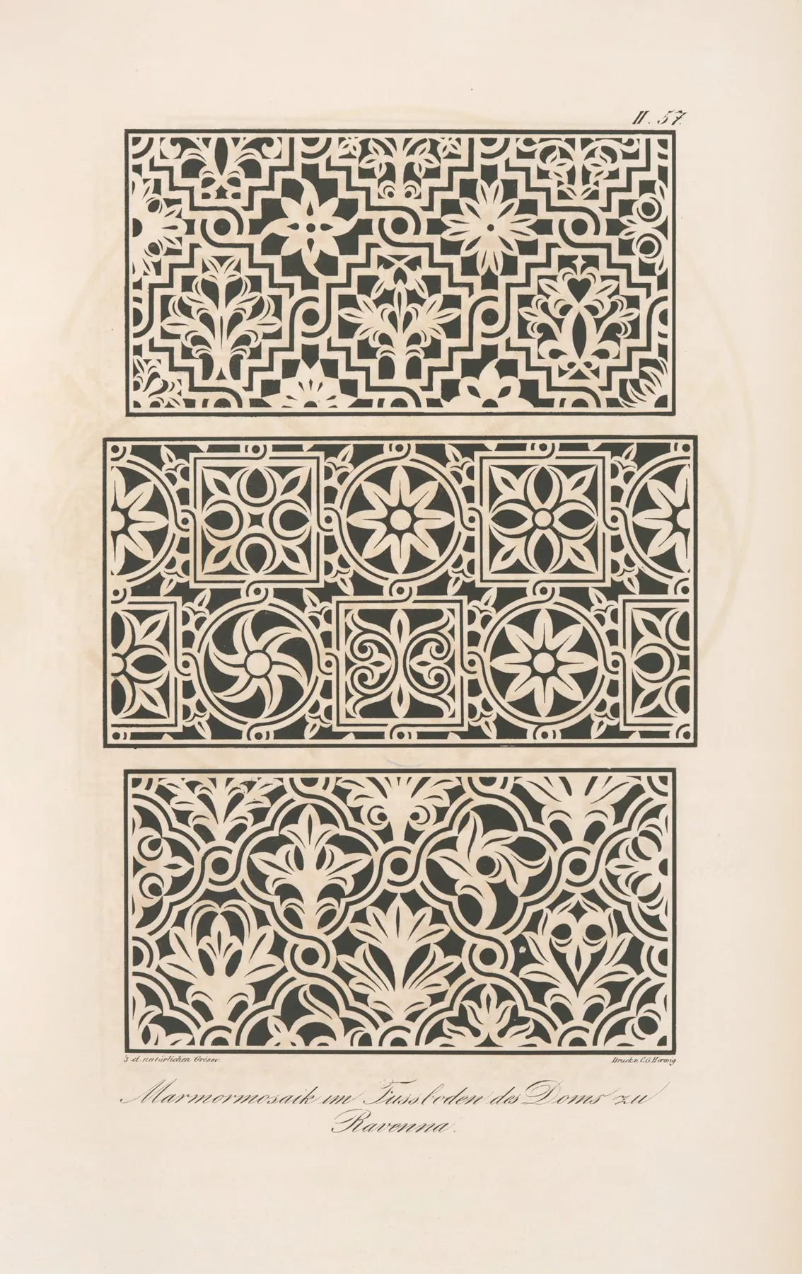 Marmormosaik Im Fussboden Des Doms Zu Ravenna Wall Art by Friedrich Maximilian Hessemer - High-Resolution Digital Print