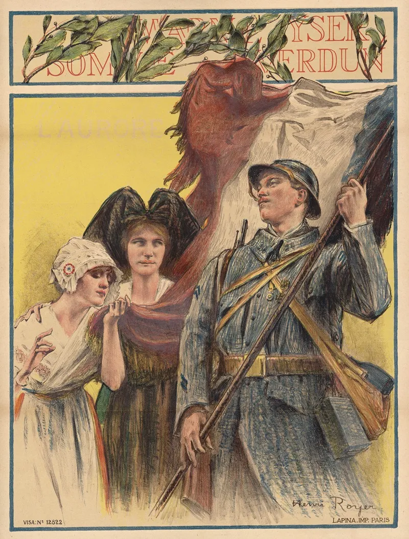 Marne Yser Somme Verdun Laurore Wall Art by Henri Royer - High-Resolution Digital Print