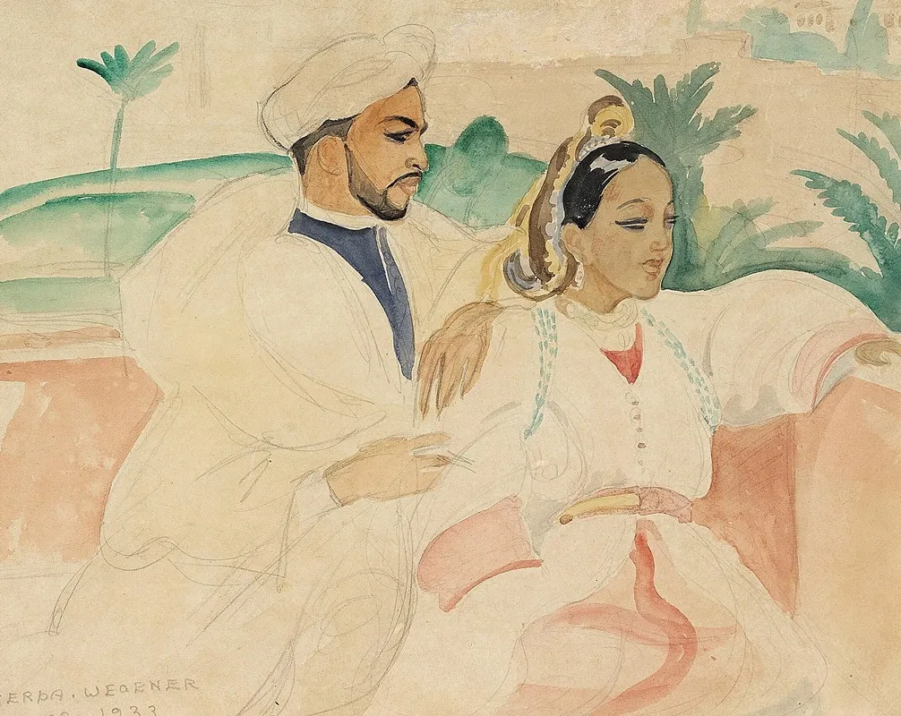 Marokkansk Par Wall Art by Gerda Wegener - High-Resolution Digital Print