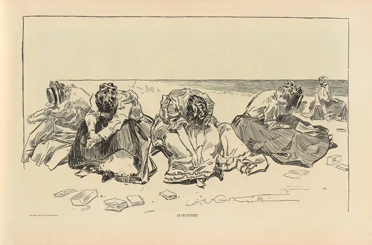 Marooned Wall Art by Charles Dana Gibson - High-Resolution Digital Print