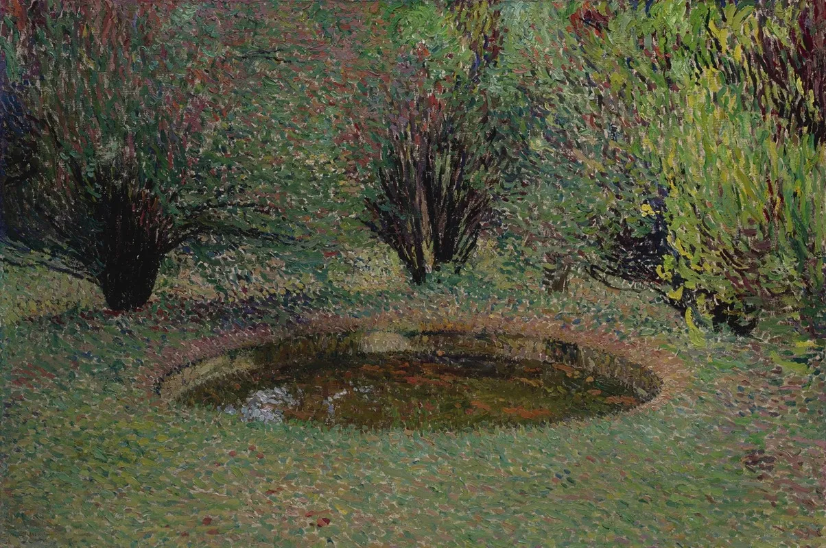Marquayrol Le Bassin Aux Thuyas Wall Art by Henri Martin - High-Resolution Digital Print
