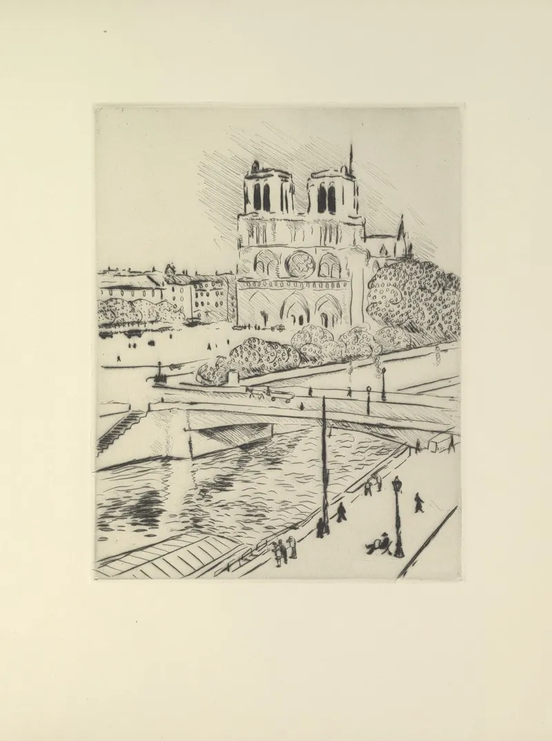 Marquet Notre Dame Wall Art by Paul Valéry - High-Resolution Digital Print