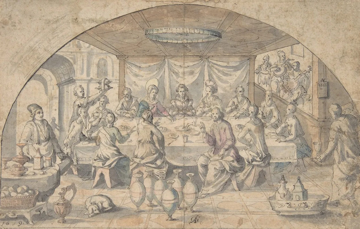 Marriage At Cana Wall Art by Andreas Goeding - High-Resolution Digital Print