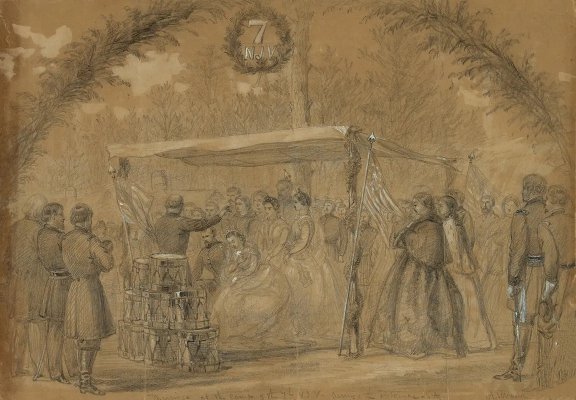 Marriage At The Camp Of The 7th N J V Army Of The Potomac Va