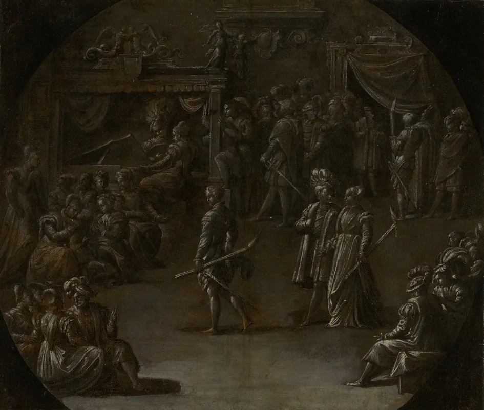 Marriage Of A Patrician Couple Wall Art by Nicolò dell'Abate - High-Resolution Digital Print