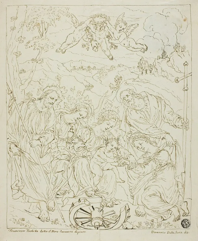 Marriage Of Saint Catherine Wall Art by Domenico dalla Rosa - High-Resolution Digital Print