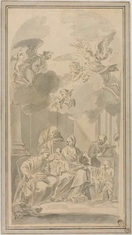 Marriage Of St Catherine Wall Art by Ermenegildo Costantini - High-Resolution Digital Print