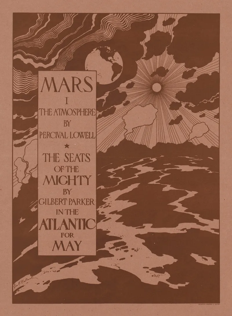 Mars I The Atmosphere By Percival Lowell Wall Art by George Hawley Hallowell - High-Resolution Digital Print