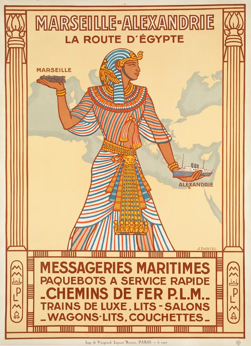 Marseille Alexandrie La Route Degypte Wall Art by J. Daviel - High-Resolution Digital Print