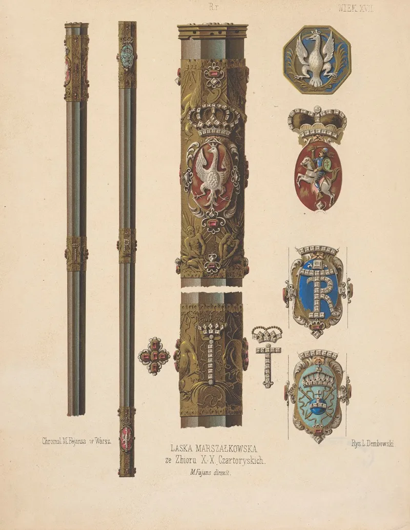 Marshals Baton Of King Jan Sobieski From The Collection Of The Princes Czartoryski Wall Art by Leon Dembowski - High-Resolution Digital Print