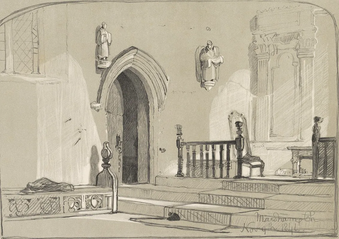 Marsham Ch Nov 9th 1841 Wall Art by Miles Edmund Cotman - High-Resolution Digital Print