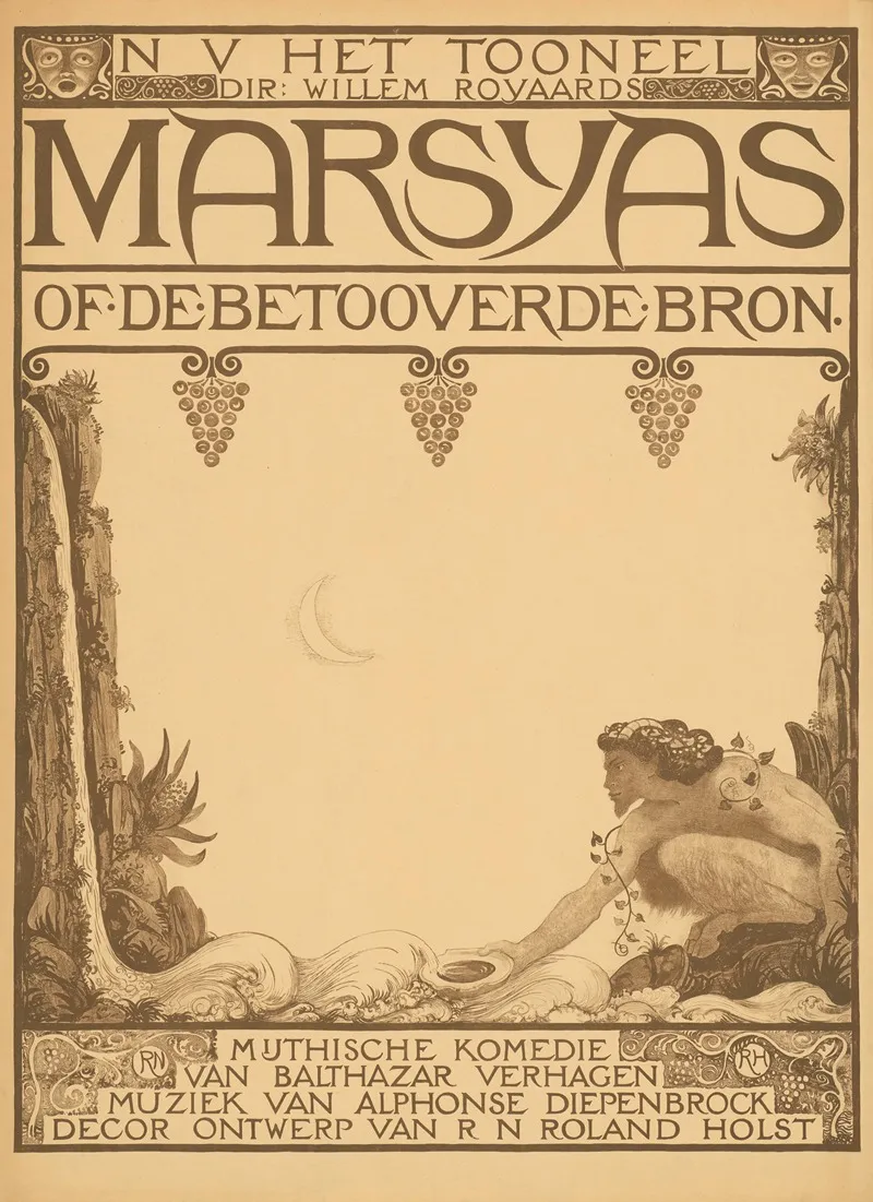 Marsyas Of De Betooverde Bron Mijthische Komedie Wall Art by Richard Nicolaüs Roland Holst - High-Resolution Digital Print