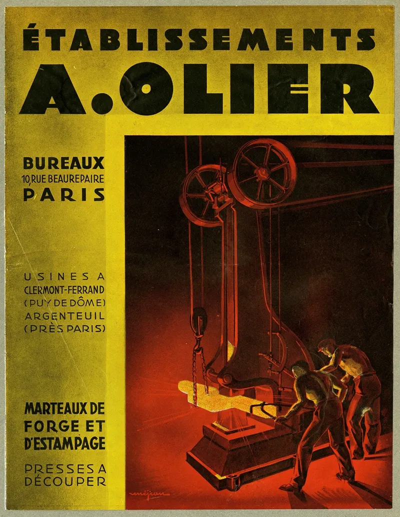 Marteaux De Forge Et Destampage Presses A Decouper Wall Art by Méjean - High-Resolution Digital Print