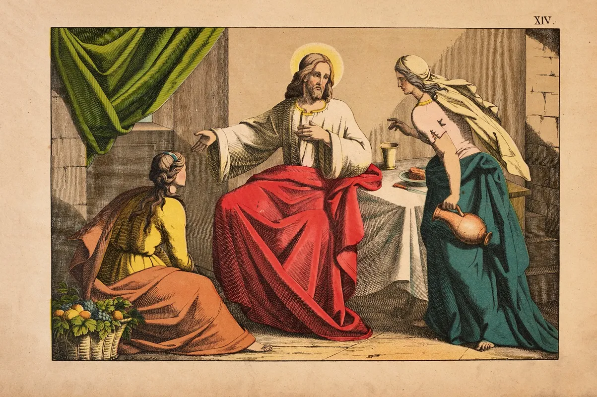 Martha And Mary 4 Wall Art by Theodor Eckardt - High-Resolution Digital Print