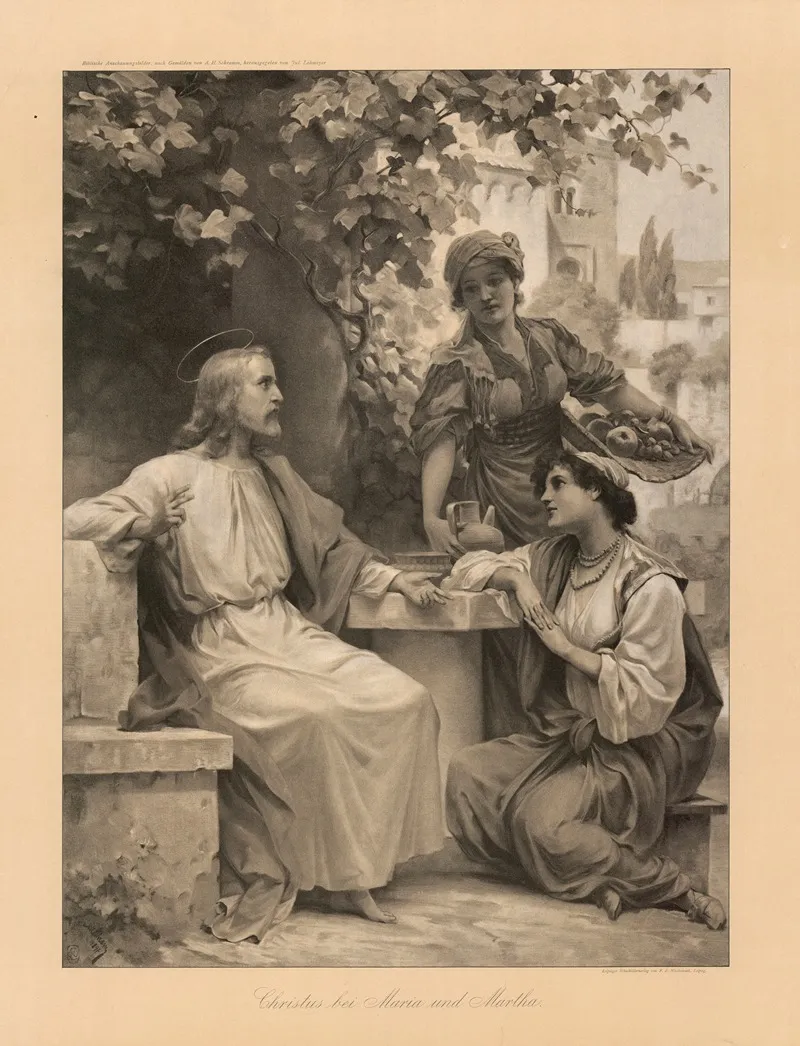 Martha And Mary Wall Art by Julius Lohmeyer - High-Resolution Digital Print