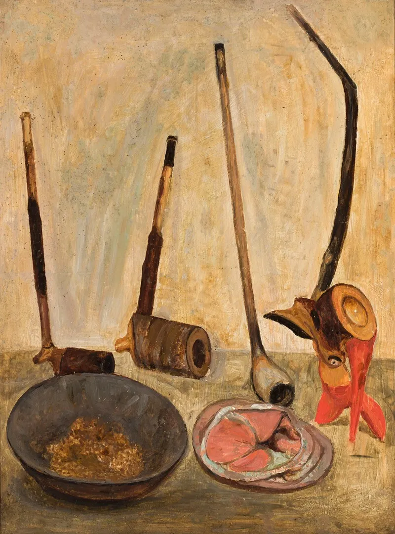 Martwa Natura Z Fajkami Wall Art by Tadeusz Makowski - High-Resolution Digital Print