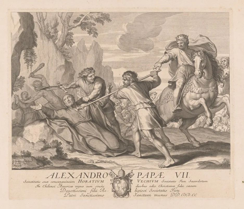 Martyrdom Of Horatius Vecchio And His Companions Wall Art by Francois de Poilly - High-Resolution Digital Print