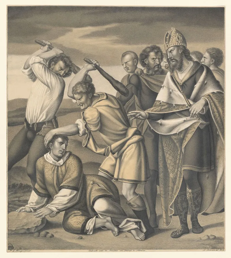Martyrdom Of Saint Ewal Wall Art by Johann Nepomuk Strixner - High-Resolution Digital Print