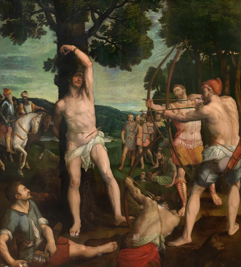 Martyrdom Of Saint Sebastian 2 Wall Art by Michiel Coxie - High-Resolution Digital Print