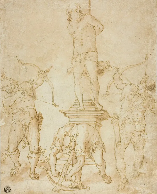 Martyrdom Of Saint Sebastian Wall Art by Bartholomaeus Spranger - High-Resolution Digital Print