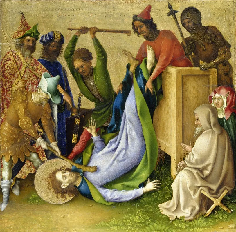 Martyrdom Of St James The Younger Wall Art by Stefan Lochner - High-Resolution Digital Print