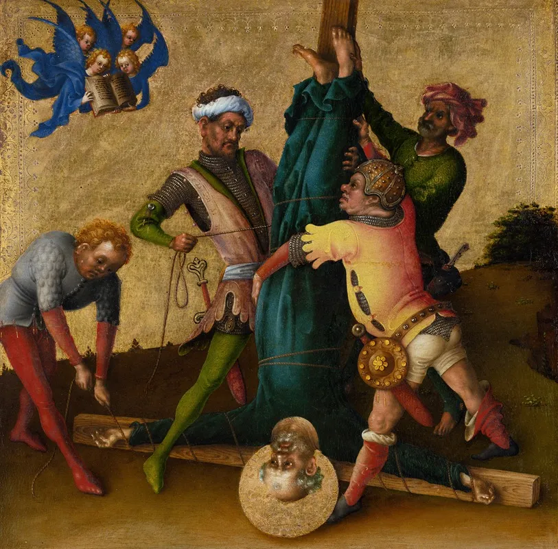 Martyrdom Of St Peter Wall Art by Stefan Lochner - High-Resolution Digital Print