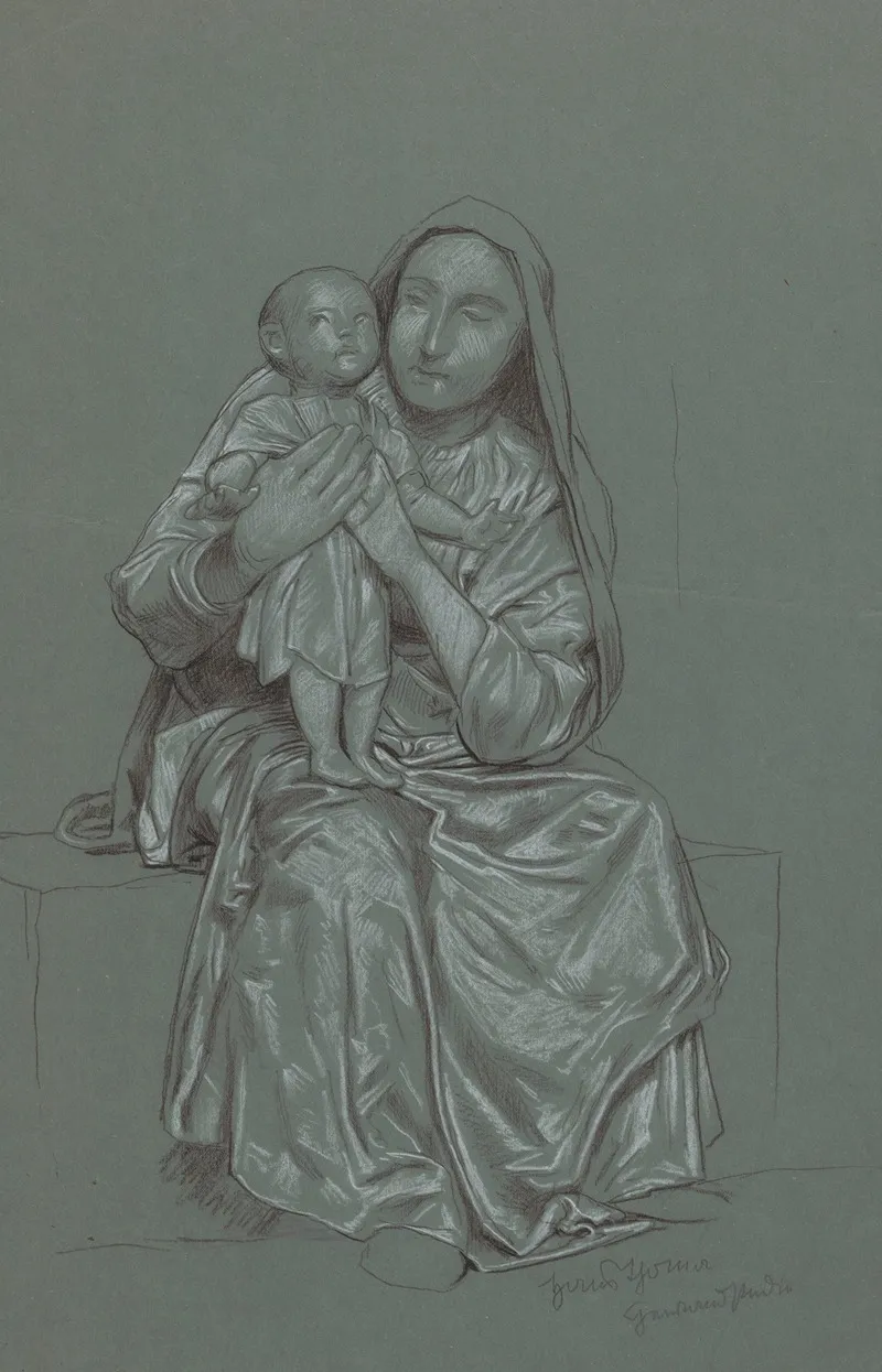 Mary And Child Wall Art by Hans Thoma - High-Resolution Digital Print