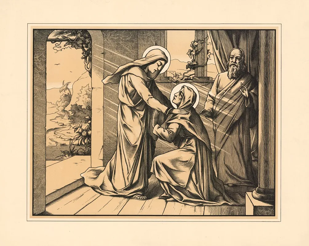 Mary And Elizabeth 2 Wall Art by Aschendorff - High-Resolution Digital Print