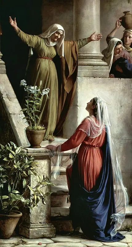 Mary And Elizabeth Wall Art by Carl Bloch - High-Resolution Digital Print