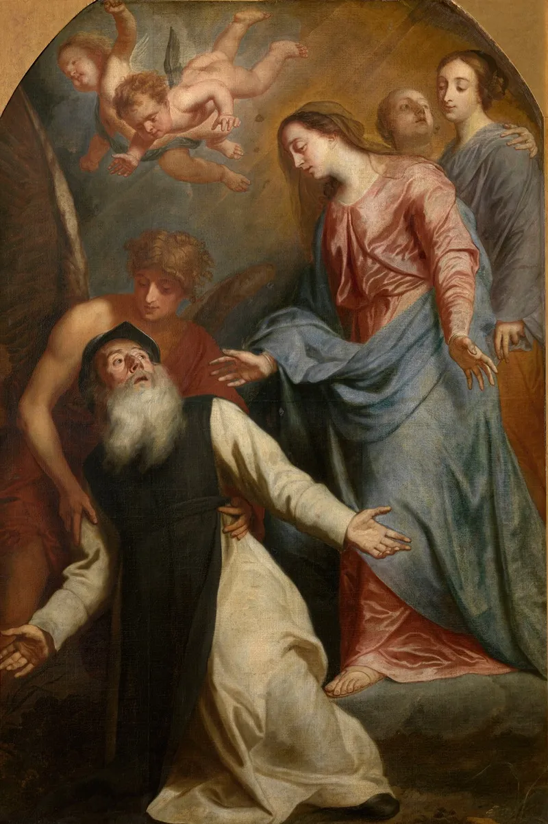 Mary Appears To Saint William Of Aquitaine Wall Art by Pieter Thijs - High-Resolution Digital Print