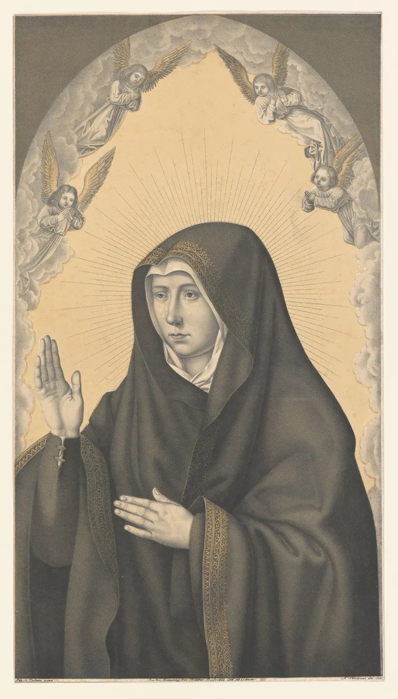 Mary As Mater Dolorosa Wall Art by Johann Nepomuk Strixner - High-Resolution Digital Print