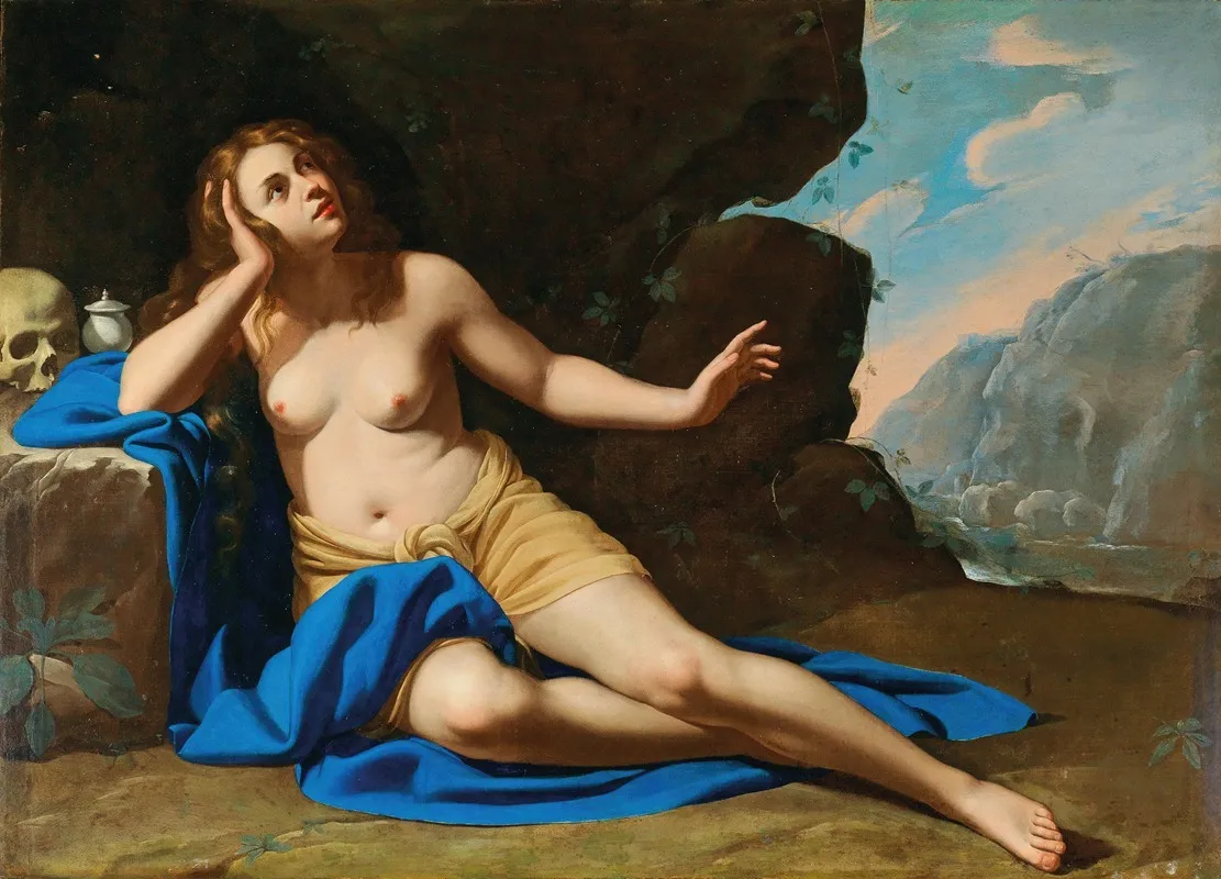 Mary Magdalene In Ecstasy Ii Wall Art by Artemisia Gentileschi - High-Resolution Digital Print