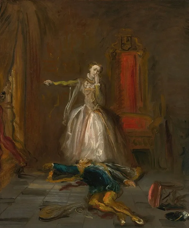 Mary Stuart Swearing Revenge Wall Art by Théodore Chassériau - High-Resolution Digital Print