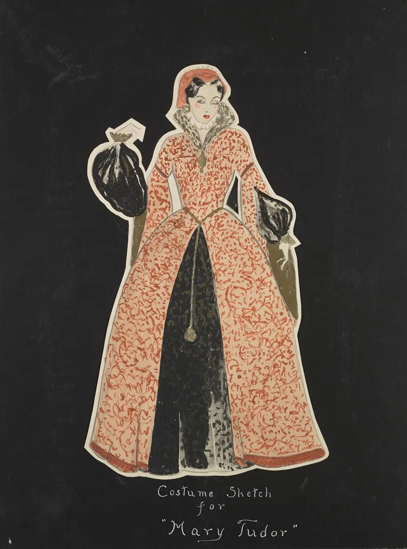 Mary Tudor Mary Tudor Red Patterned Dress Wall Art by Emile Stoner - High-Resolution Digital Print