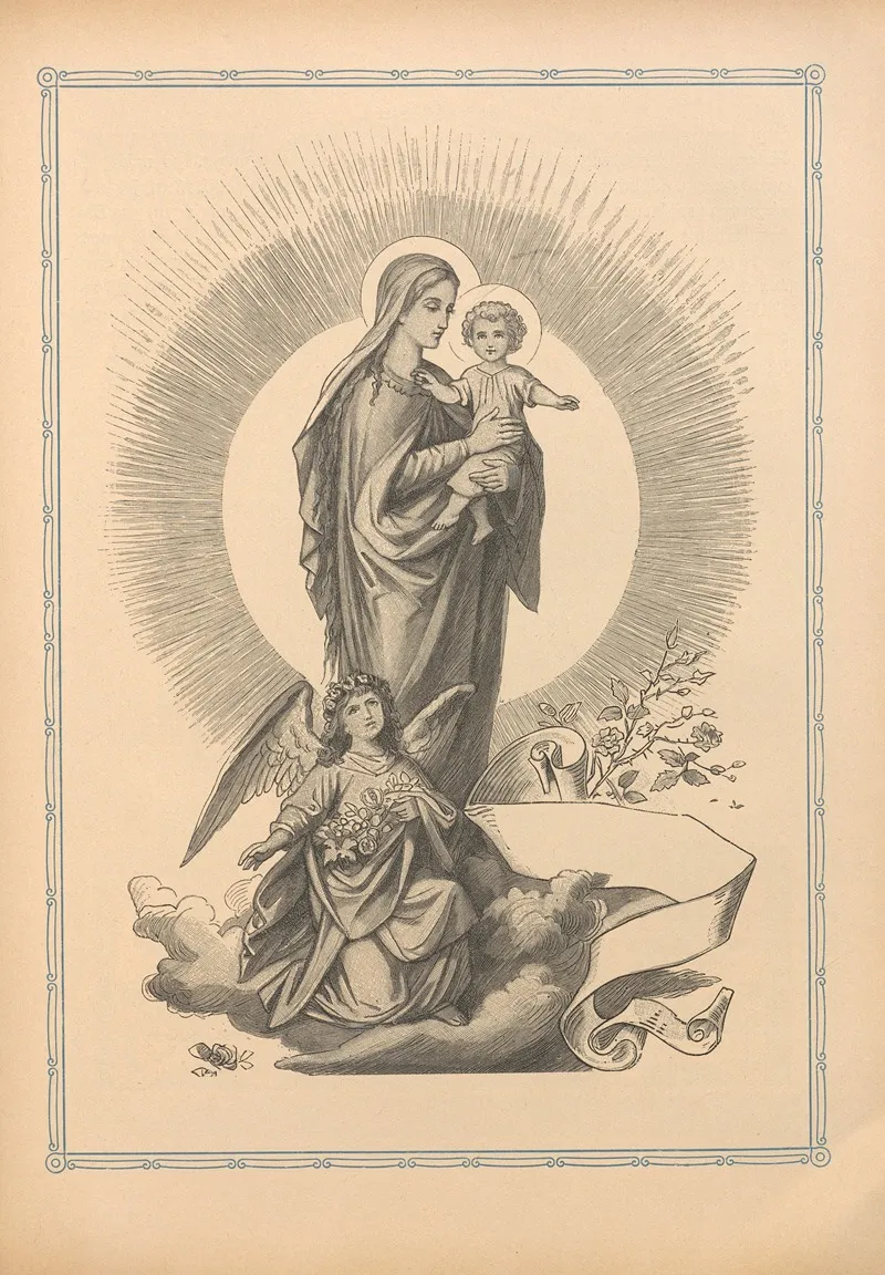 Mary With Child 6 Wall Art by Otto Bitschnau - High-Resolution Digital Print