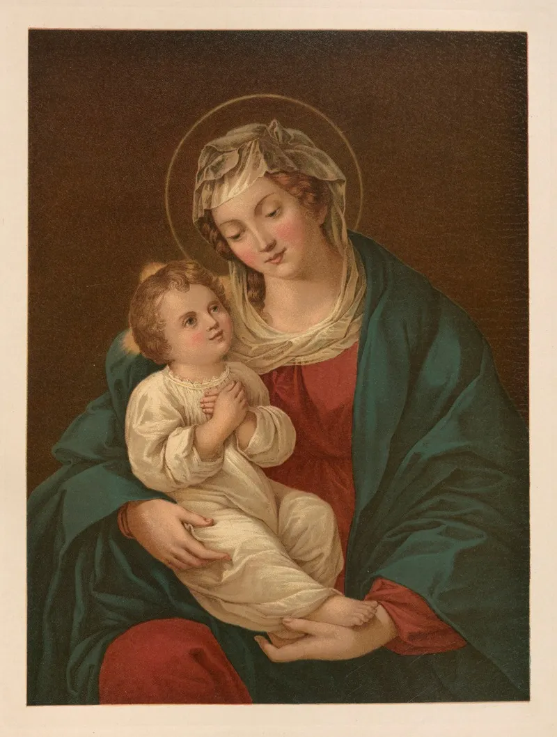 Mary With The Child Jesus Wall Art by Jan Ladislaw Sýkora - High-Resolution Digital Print