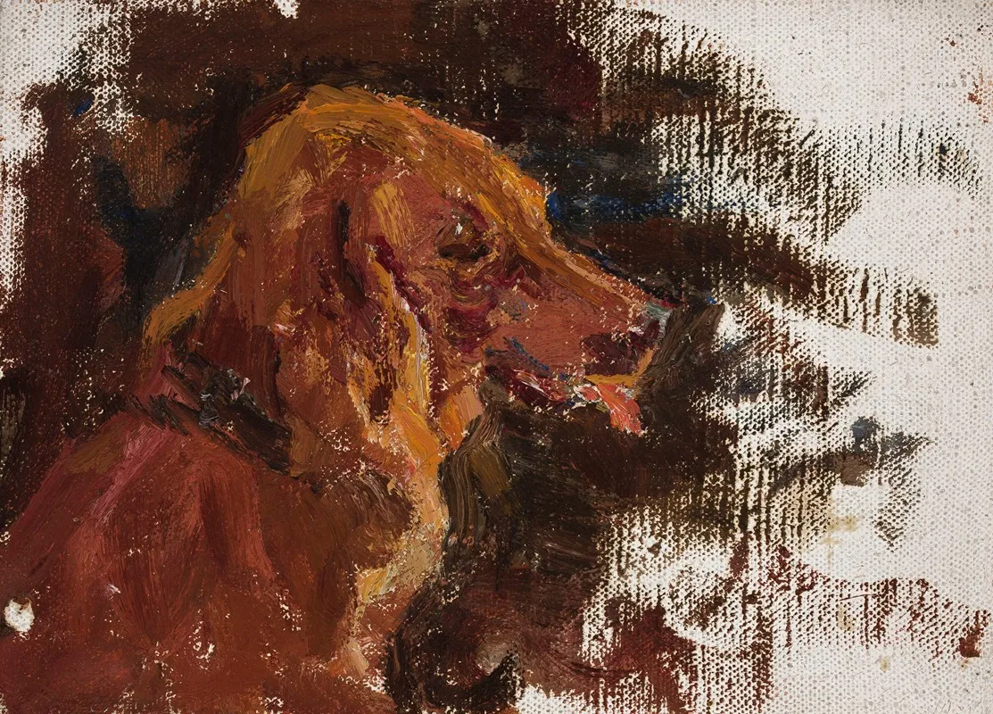 Maryino Study Of Dogs Head For The Portrait Of Prince Golitsyn