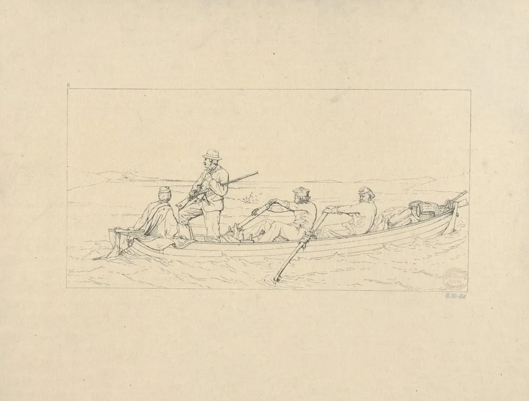 Marylanders Crossing The Potomac To Join The Southern Army Wall Art by Adalbert John Volck - High-Resolution Digital Print