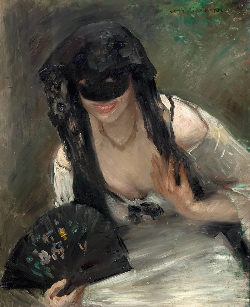 Maske Im Weisen Kleid Wall Art by Lovis Corinth - High-Resolution Digital Print