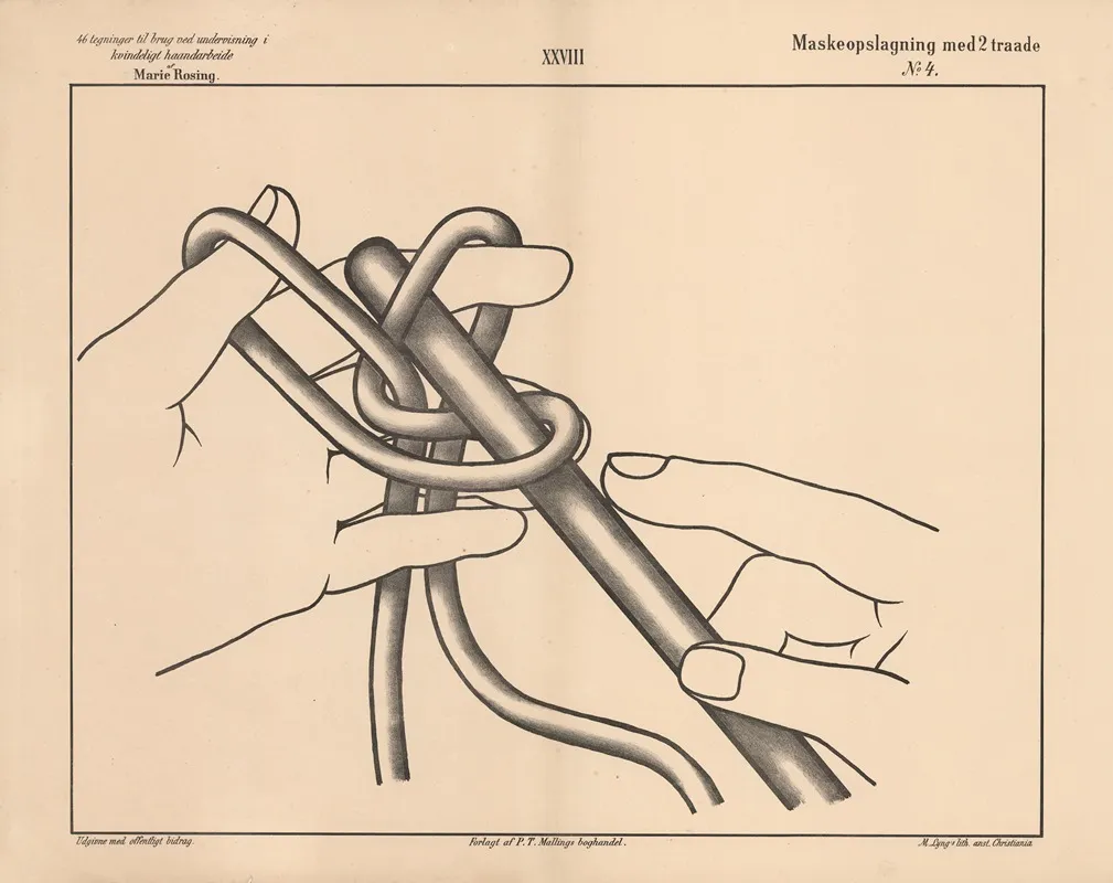 Maskeopslagning Med 2 Traade No 4 Wall Art by Marie Rosing - High-Resolution Digital Print