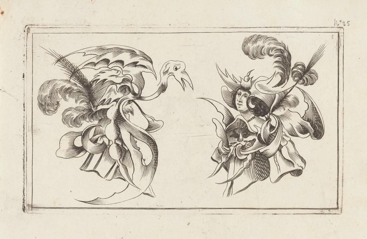 Masks And Hats Pl 04 Wall Art by Agostino Mitelli - High-Resolution Digital Print