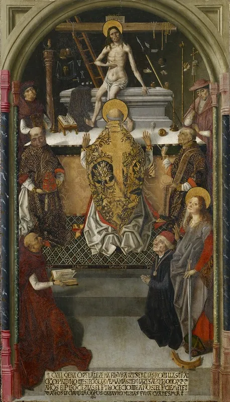 Mass Of Saint Gregory With A Donor Wall Art by Fernando Gallego - High-Resolution Digital Print