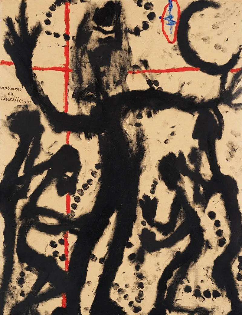 Massacre Ou Crucification Wall Art by Louis Soutter - High-Resolution Digital Print