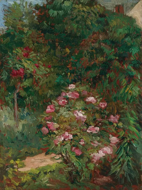 Massif De Fleurs Jardin Du Petit Gennevilliers Wall Art by Gustave Caillebotte - High-Resolution Digital Print