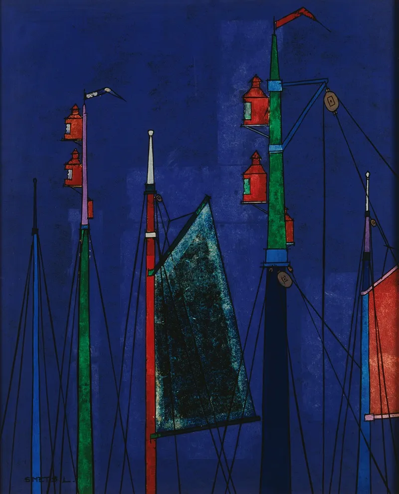 Masten Van Vissersschepen Wall Art by Léon Smets - High-Resolution Digital Print