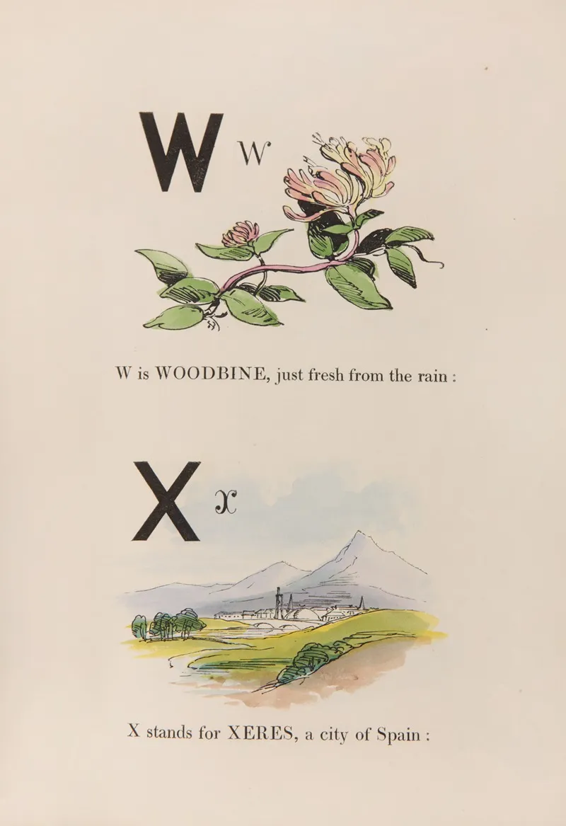Master Woodbines Alphabet For All Good Children Pl 13 Wall Art by William James Linton - High-Resolution Digital Print