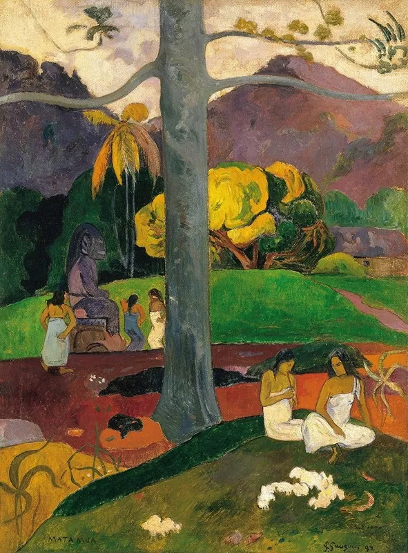 Mata Mua In Olden Times Wall Art by Paul Gauguin - High-Resolution Digital Print